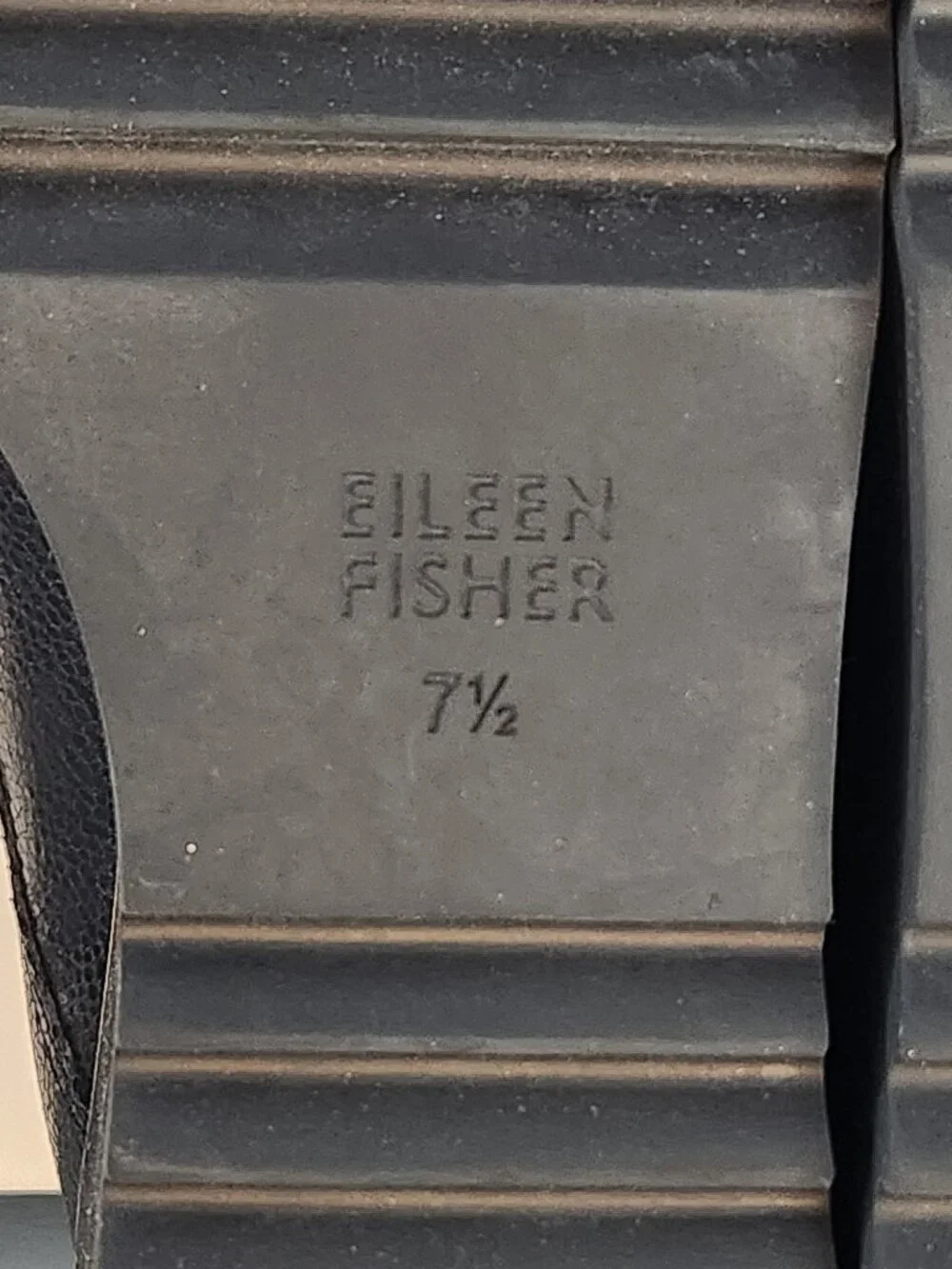 Eileen Fisher Black Leather Platform Slip-On Shoes Loafers - Picture 10 of 11